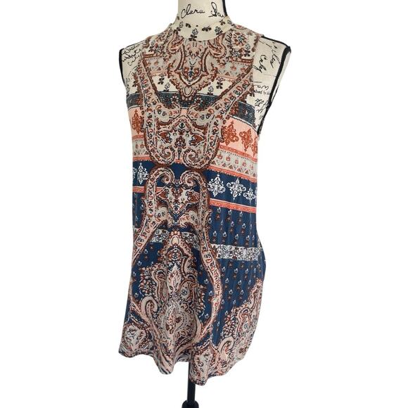 O’Neill Mini Dress Lennon Sleeveless paisley Sz S Boho cottage core - Picture 6 of 14